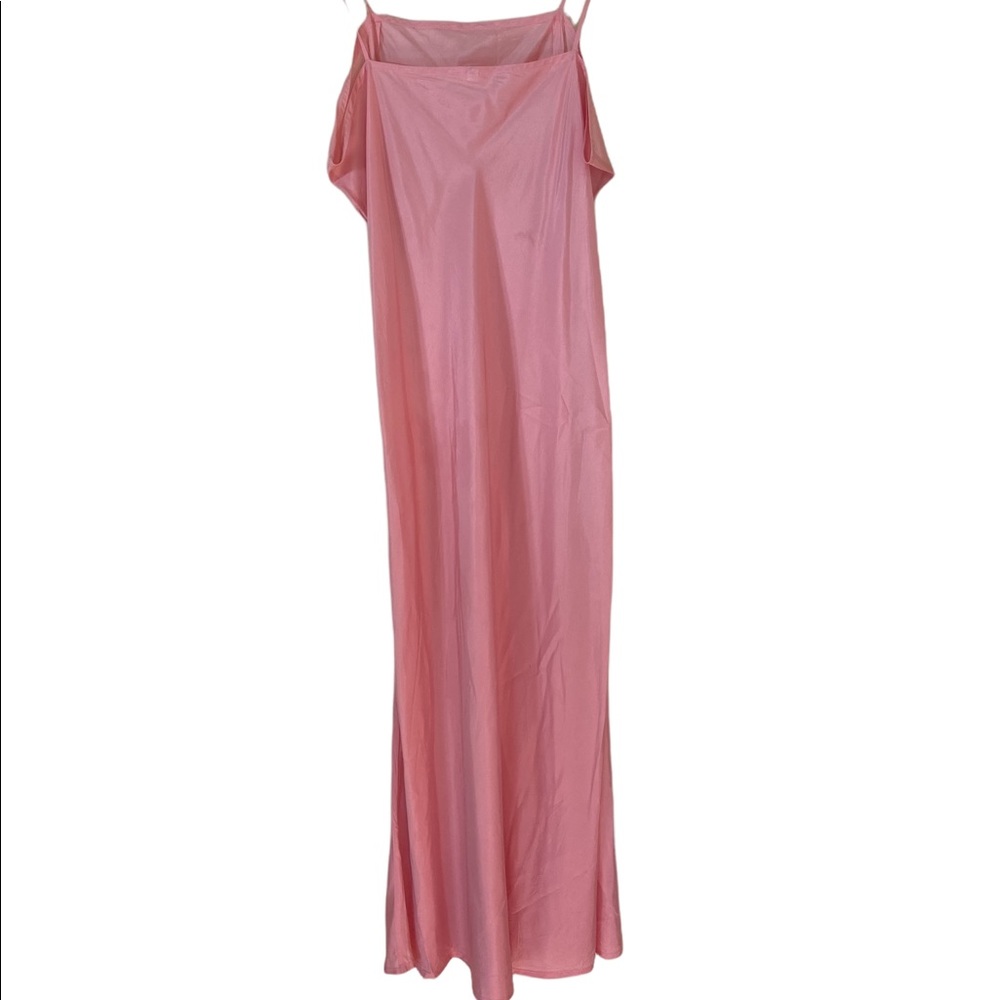 Vintage Retro 90s 1990s Baby Spice Pink Maxi Slip Dress Nightie - Picture 2 of 3
